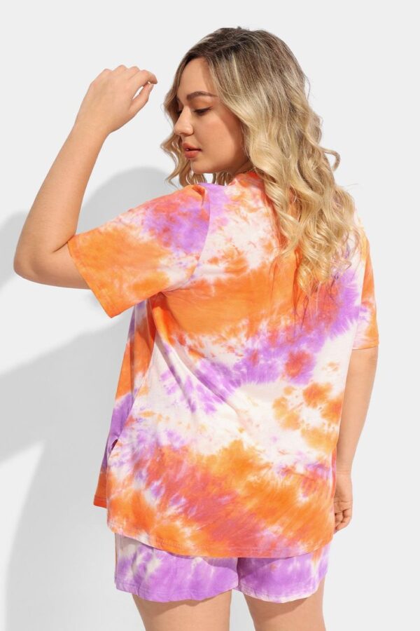 Ritera Supersoft Tie Dye T-Shirt Shorts Lounge Suit - XL_14-16