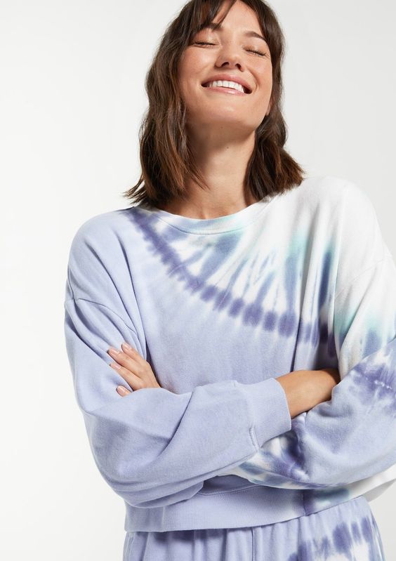sunburst tie dye pullover